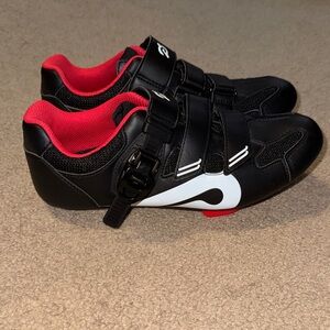 Peloton Black and Red Athletic Shoes